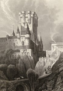 1862年の火災前のアルカサル、セゴビア
